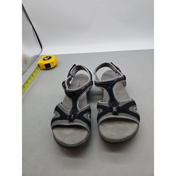 Clarks Collection in Motion sport walking comfort sandals Gray Strap Size 10M - Picture 2 of 6
